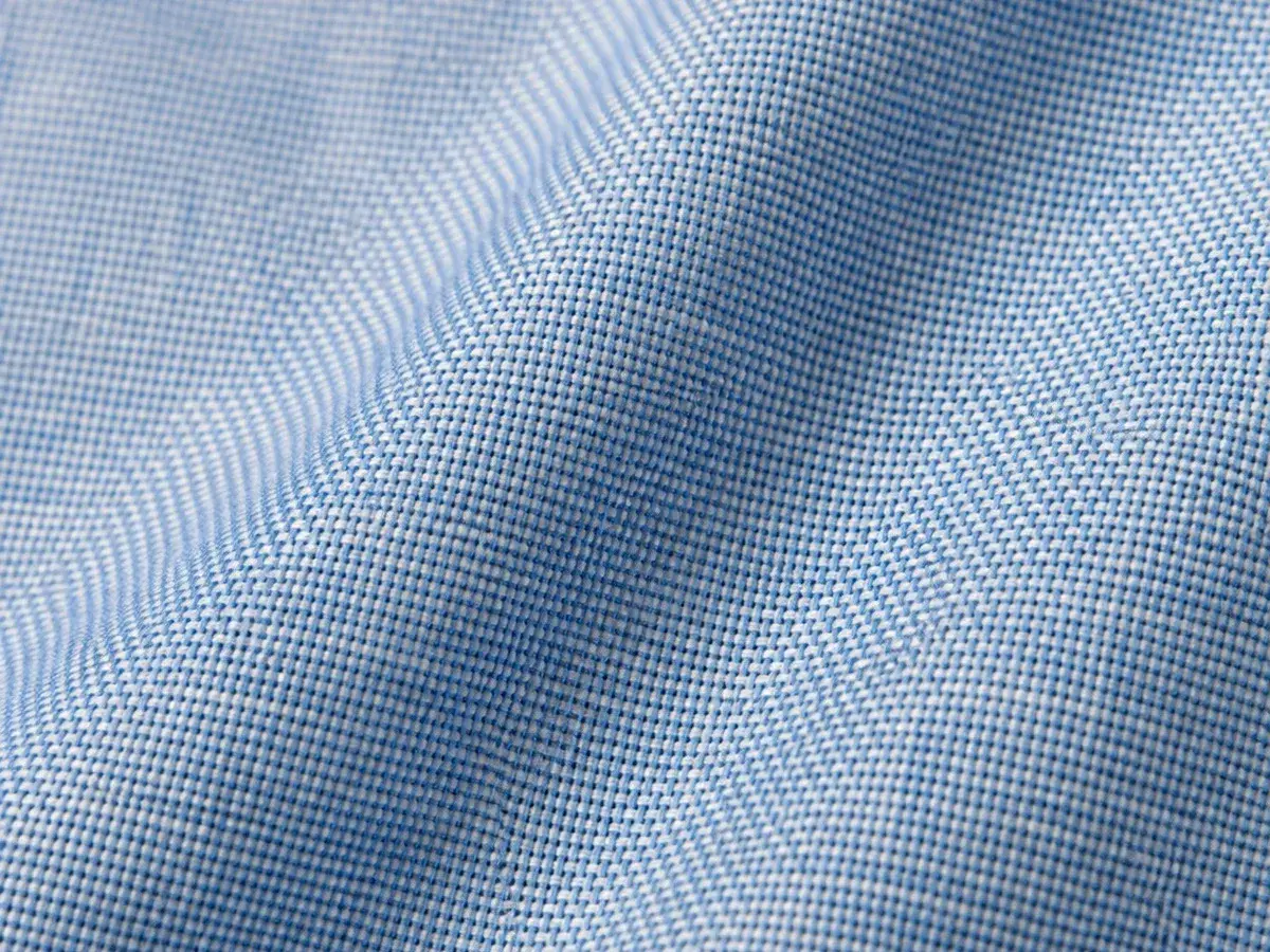 Chambray fabric close-up texture