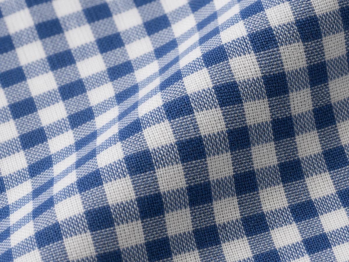 Gingham fabric close-up texture