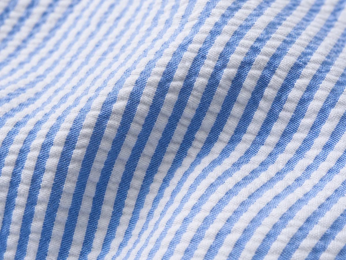 Seersucker fabric close-up texture