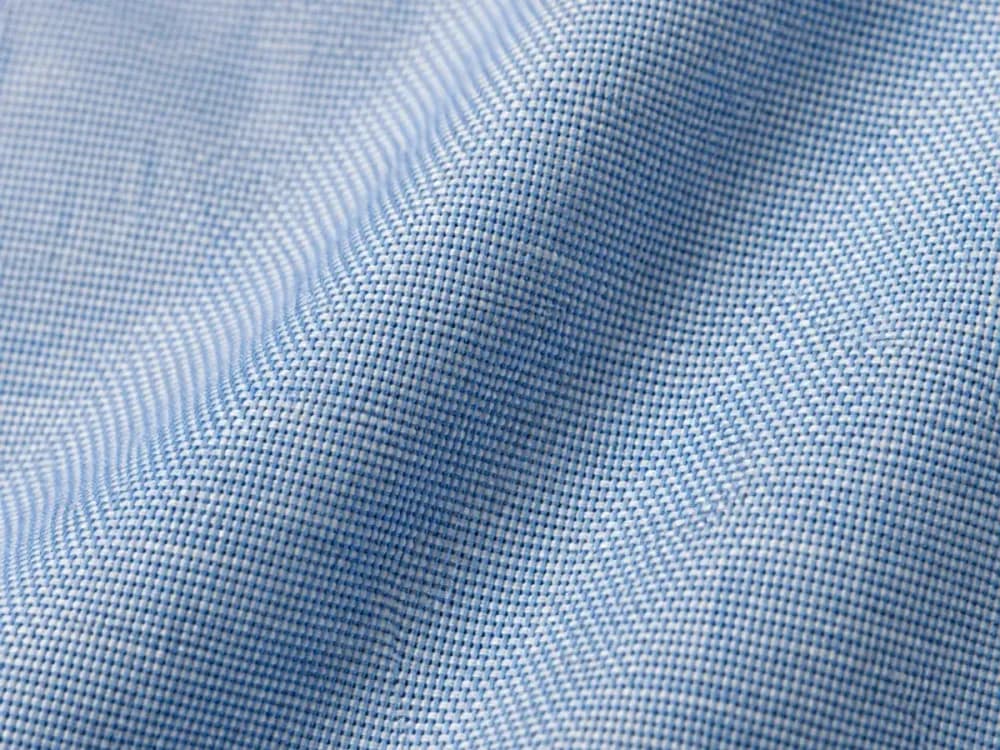 Chambray fabric close-up texture