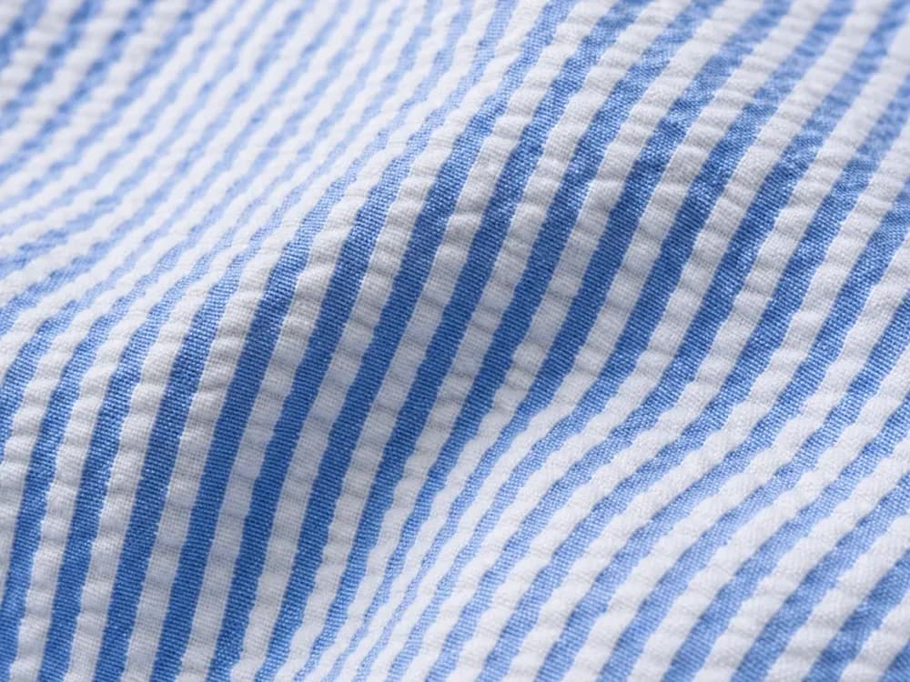 Seersucker fabric close-up texture